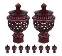 10 Pcs Testa Di Mazza Romana Cava Tappi Terminali Per Aste Tende Retrò