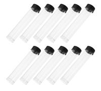10 Pcs Tubo Trasparente Provette Plastica Contenitore Di Stoccaggio in