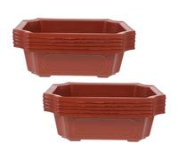 10 Pcs Vaso Per Bonsai Vasi Da Fiori in Plastica Nursery Pot Di Rossi