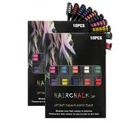 10 Peignes à Craie pour Cheveux Festifs et Amusants, Peigne à Craie pour Cheveux Lavable, Coloration Temporaire, Maquillage pour Cheveux pour Journée Folle, Fête d'Anniversaire (2pcs)