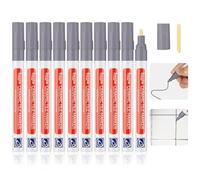 10 pennarelli per fughe di muffa e restauro, colore grigio chiaro, per riparazione di piastrelle, bagno, cucina, con punta di ricambio