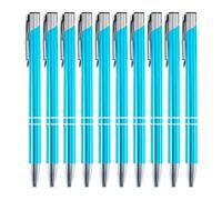 10 penne a sfera a scrittura liscia, 1,0 mm, penna a sfera retrattile, in metallo, per ufficio, scuola, forniture scolastiche