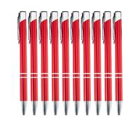 10 penne a sfera a scrittura liscia, 1,0 mm, penna a sfera retrattile, in metallo, per ufficio, scuola, forniture scolastiche