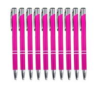 10 penne a sfera a scrittura liscia, 1,0 mm, penna a sfera retrattile, in metallo, per ufficio, scuola, forniture scolastiche