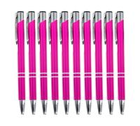 10 penne a sfera retrattili da 1,0 mm, in metallo, scrittura liscia, cancelleria per scuola e ufficio