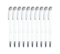 10 penne a sfera retrattili da 1,0 mm, in metallo, scrittura liscia, cancelleria per scuola e ufficio