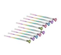 10 penne con brillantini colorati in gel arcobaleno e glitter decorativi al neon