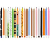 10 penne gel cancellabili con inchiostro sensibile al calore, Kawaii, vari motivi animali, multicolore, sensibili alla temperatura, punta da 0,7 mm, stile casuale
