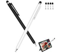 10 penne per tablet con 20 punte in gomma (2, nero e bianco)