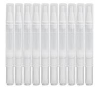 10 penne trasparenti a vite, penne a vite trasparenti, 3 ml, penna a olio per unghie con punta a pennello, penne vuote per olio per cuticole, applicatori cosmetici per lucidalabbra, smalto per unghie