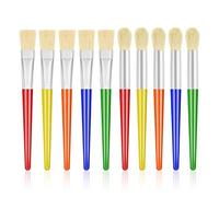 10 pennelli a setola, colori ad acqua, set di pennelli per bambini, pennelli prescolari, pennelli, pennelli per pittura per bambini a partire dai 2 anni, grande rotondo e piatto, per colori acrilici