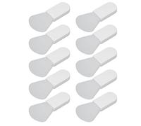 10 pennelli per maschera in silicone, mini applicatore di fango con manico corto, strumento portatile per la bellezza del viso, bianco (Stile settoriale)