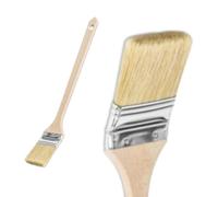 10 pennelli per radiatori da 50 mm, con manico lungo in legno, pennello piatto per angoli e punti difficili da raggiungere, pennelli professionali per vernice, olio, mordente (10 pezzi)