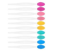 10 pennelli per trattamenti viso a due estremità in silicone per estrazione di punti neri e cura delle labbra, massaggi, per pelli sensibili