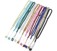 10 perline colorate per preghiera islamica, 99 perline Tasbih, misbaha in acrilico, lunghezza 34,5 cm, per regali Ramadan ed Eid
