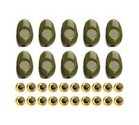 10 perline in rame per legare le mosche (verde)