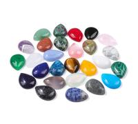 10 perline semi-piatte a goccia cabochon da 18 x 25 mm, con cammeo, per gioielli fai da te, anelli, orecchini, spille, colori misti, 18 x 25 mm