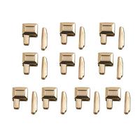 10 perni di inserimento per cerniera in metallo, accessori a doppia testa, riparazione perno coda, presa per cerniera, kit di riparazione per cerniera, fermaporta per cerniera (oro)