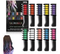 10 pettini in gesso per capelli lavabili temporanei, pettini in gesso per capelli divertenti e festivi,colore temporaneo per capelli lavabile per divertimento in vacanza, feste,1Pcs