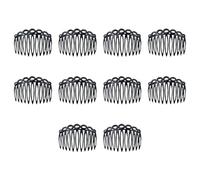 10 pettini per capelli intrecciati classici a punta con denti intrecciati in plastica a forchetta pettine gioielli styling donna copricapo donna nero
