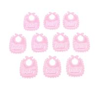 10 pezzi 1/12 Dollhouse Miniature Baby Doll Drool Bibs Kit Accs Rosa