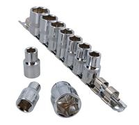 10 pezzi 1/2" unità presa metrica poco profonda set 6 lati prese esagonali 10...