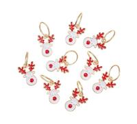 10 pezzi 1,2 x 2,5 cm accessori per capelli per trecce, piccoli fermagli natalizi in metallo per capelli, graziosi fermagli decorativi da donna, accessori per gioielli dreadlock per feste, alce