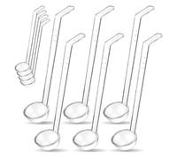 10 pezzi 1.2Oz piccolo mestolo mestolo di plastica trasparente mini mestolo cucchiaio per servire condimenti punch ciotola s