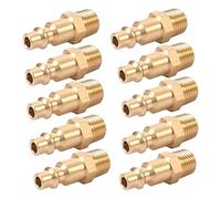 10 pezzi 1/4 "NPT maschio in ottone tubo dell'aria adattatore a connessione rapida compressore utensile aria raccordo maschio connettore in ottone