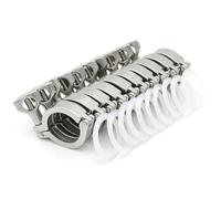 10 pezzi 1,5/2/2,5/3/4" Raccordi for tubi Clover Tri Clamp 25,4/50,5/64/106/119 Ghiera in acciaio inossidabile 304 for produzione casalinga(3Inch x K91)