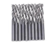 10 pezzi 1/8 pollici, set di fresa in carburo con 2 flauto a spirale, punte per router a spirale dal naso piatto per legno MDF, incisione e fresatura di legno duro in PVC
