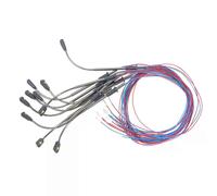 10 pezzi 1:87 Modello LED Lampione Illuminazione Singola Testa Treno Layout Paesaggio 3V 20mA Lampada