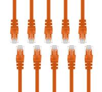 (10-Pezzi) 10.6m Cavo di rete Cat5e, CAT.5e Ethernet Lan, GearIt Cat5e con connettori RJ45 Antigroviglio Cavo UTP 10/100 (Switch, Router, Modem, Patchpannel, Access Point, campi patch, PC) Arancia