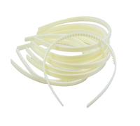 10 pezzi 10 mm in plastica sottile sottile fascia Alice accessorio per capelli fai da te bianco