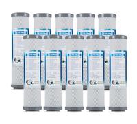 10 pezzi 10 x 4,5 CTO filtro acqua carbone attivo di ricambio, carbone attivo granulare, per tutta la casa sotto il lavandino sistema idrico ad osmosi inversa