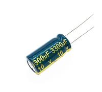 10 pezzi 10v 3300UF 10 * 20 condensatore elettrolitico in alluminio ad alta frequenza e bassa impedenza 3300uf 10v 20% Capacitance Meters