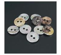 10 pezzi 11,5 mm bottoni a conchiglia con bordo dorato e argento, 2 fori, accessori for cucire(10 Pcs Silvery Edge)