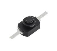 10 pezzi 12 * 8 mm DC 30 V 1 A interruttore a pulsante On Off for torcia elettrica 1208YD autobloccante(Black)