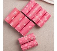 10 pezzi/12 pezzi Sacchetti per rifiuti animali domestici serie rosa, sacchetti per deiezioni canine stampati, sacchetti raccoglitori, sacchetti per pulizia all"aperto Sacchi spazzatura serie rosa-10 