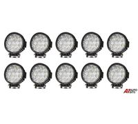 10 Pezzi 12v/24v Impermeabile 42w 14 LED Faretto Faro Lavoro Fari Bullbar Cavo