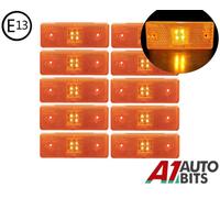 10 Pezzi 12v LED Arancione Ambra Lato Indicatore Lampadina Luce Simbolo di Stima