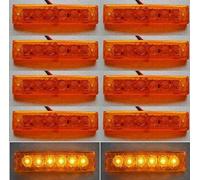 10 Pezzi 12V LED SMD Indicatore Laterale Arancione Ambra Luci Camion Rimorchio