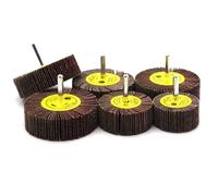 10 pezzi 16-80 mm carta vetrata abrasiva ruota a disco spazzola abrasiva strumento di lucidatura levigatrice trapano abrasiva ruota a lamelle grossolana for set rotante Dremel grana 80 con gambo mandr