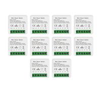 10 pezzi 16A Wi-Fi Smart Switch Modulo di controllo a 2 vie Funziona con Tuya Smart Life Home Switch