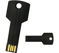 10 pezzi, 16GB USB Flash Drive-Portachiavi, in metallo, a forma di chiave di memoria USB 2,0 Black