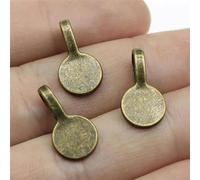 10 pezzi 18x9mm Ganci per ciondoli Ganci per creazione di gioielli fai da te Collana color argento antico Ganci per perline-bronzo antico