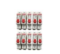 10 pezzi 1P AC MCB DZ47-63 tipo C 230/400V~ 50HZ/60HZ Mini interruttore automatico 3A 6A 10A 16A 20A 25A 32A 40A 50A 63A Montaggio su guida DIN da 35 mm(1P 50A)