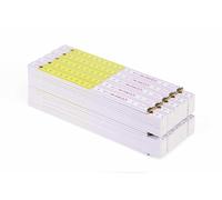 10 pezzi|2 m metro pieghevole Block 52|Bianco-giallo |Giunti in acciaio temprato