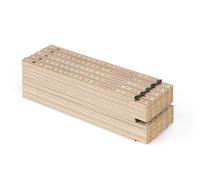 10 pezzi |2 m Metro pieghevole Block 52 | Naturale | Giunti in acciaio temprato