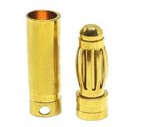 10 pezzi 2 mm 3 mm 3,5 mm 4 mm 5 mm 5,5 mm 6 mm Connettore a proiettile in rame placcato for batteria(3mm,Female x10pcs)